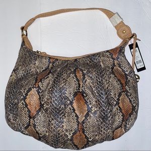 SOLD! NWT! Red by Marc Ecko Faux Python Rounded Hobo